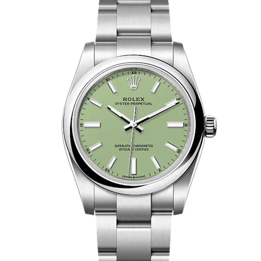 124200 Rolex Oyster Perpetual  34 Pistachio NEW