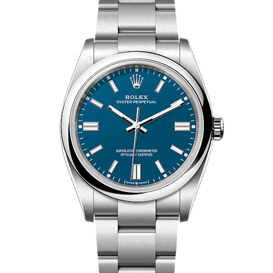 126000 Med Blue Oyster Perpetual 36 NEW